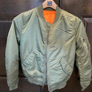 Alpha Industries green bomber jacket size 2 women’s